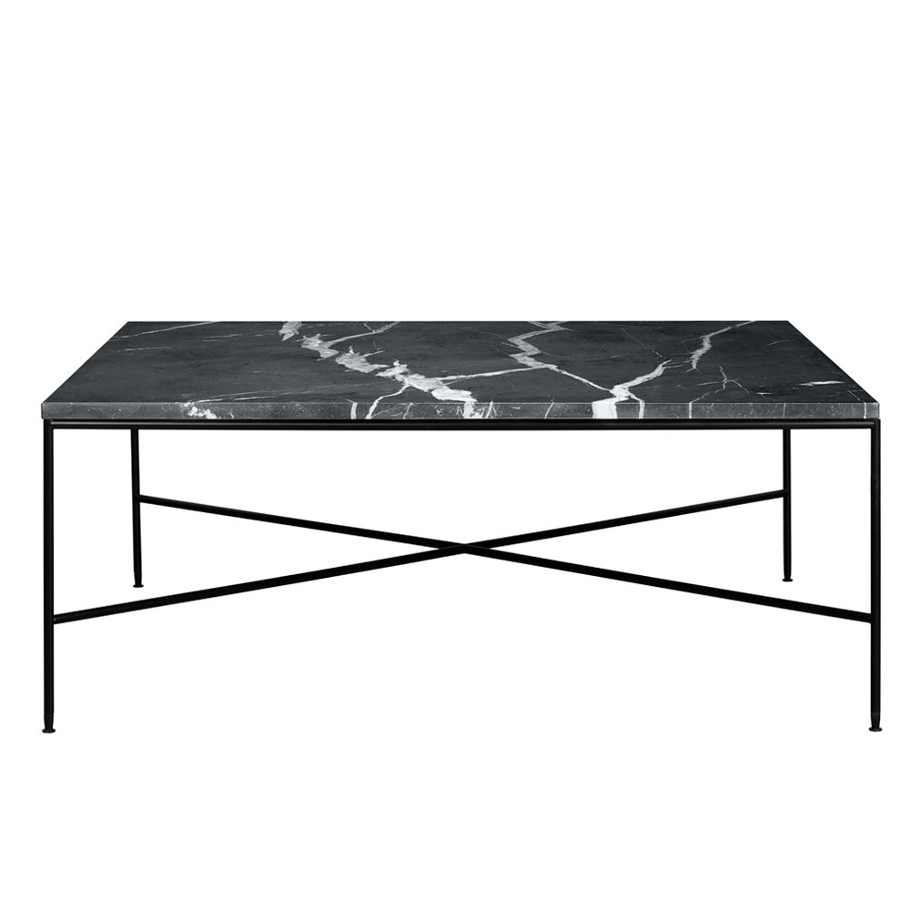 Fritz Hansen Planner Coffee Table Charcoal Marble, 100 x 100 cm