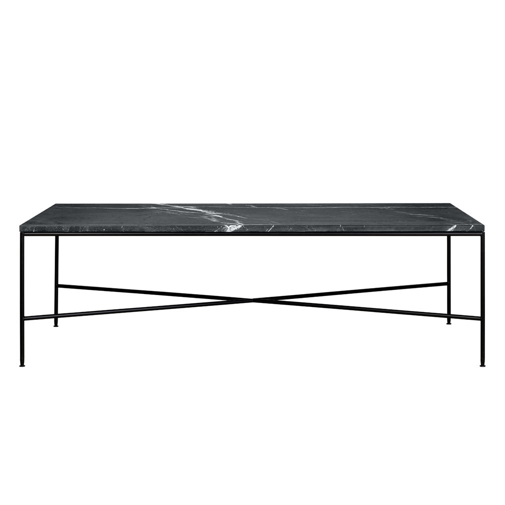 Fritz Hansen Planner Coffee Table Charcoal Marble, 70 x 130 cm