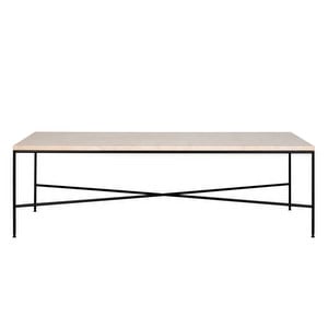 Planner Coffee Table, Cream Marble, 70 x 130 cm