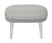 Ro Footstool, Light Grey, Metal Legs