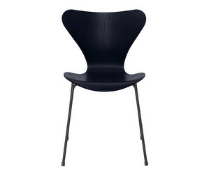 Chair 3107, “Series 7”, Midnight Blue/Warm Graphite, Coloured Ash