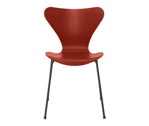 Chair 3107, “Series 7”, Venetian Red/Warm Graphite, Coloured Ash