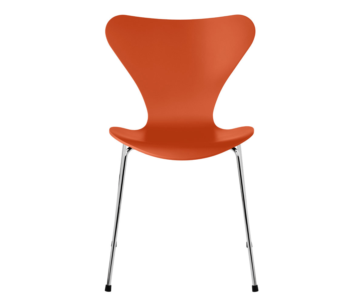 Fritz Hansen Chair 3107, “Series 7” Paradise Orange, Lacquered