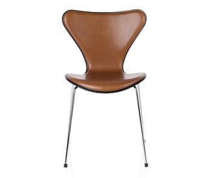 Chair 3107, “Series 7”, Chrome/Brown Leather, Coloured Ash