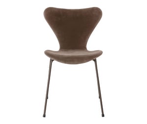 Chair 3107, “Series 7”, Grey Brown, Velvet Upholstery