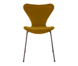 Chair 3107, “Series 7”, Soft Ochre, Velvet Upholstery