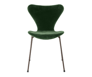 Chair 3107, “Series 7”, Forest Green, Velvet Upholstery