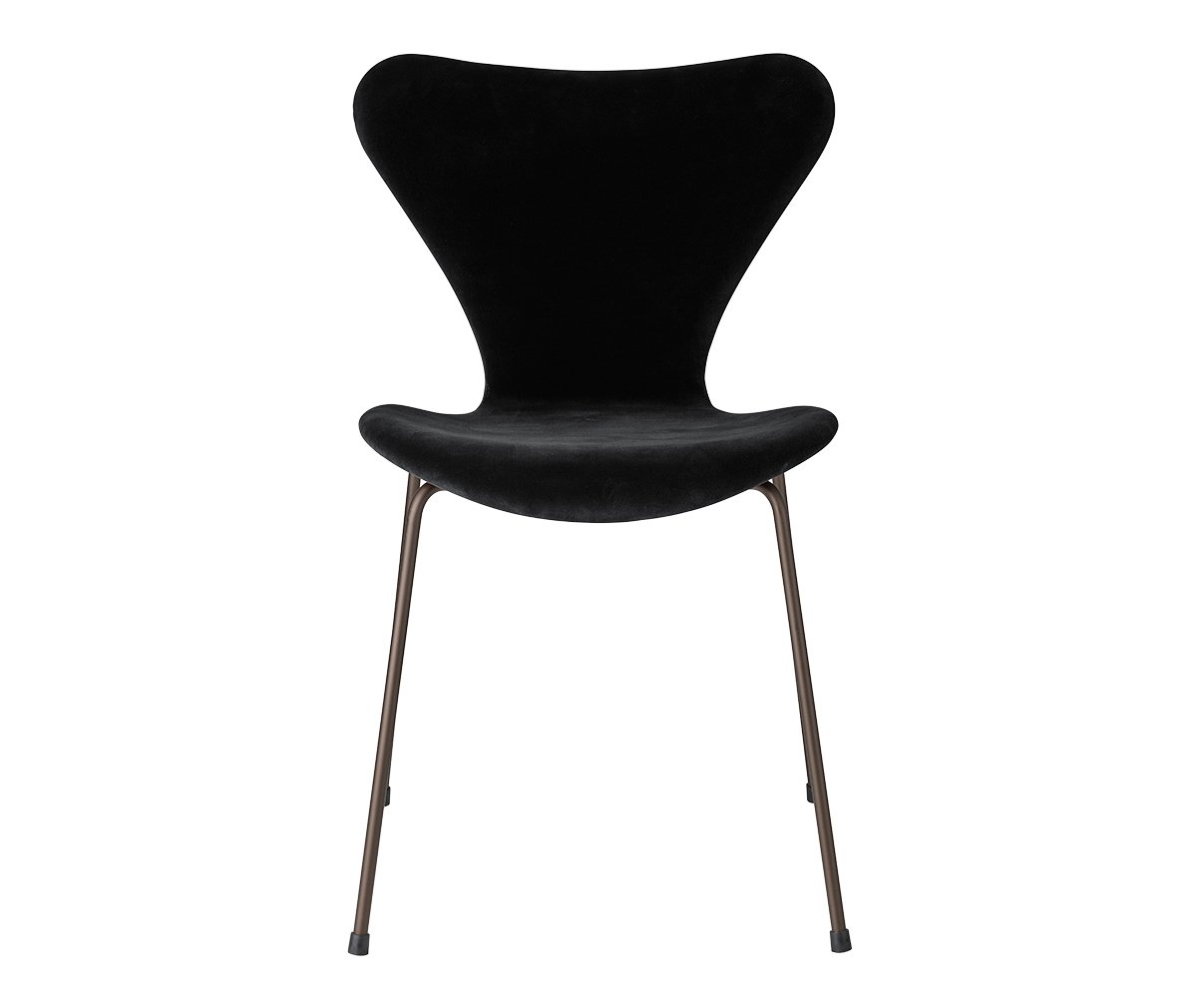 Fritz Hansen Chair 3107, “Series 7” Night Black, Velvet Upholstery