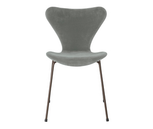 Chair 3107, “Series 7”, Seal Grey, Velvet Upholstery