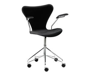 Office Chair 3217, “Series 7”, Night Black Velvet, Velvet Upholstery