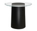 Stub Coffee Table, Black Ash Veneer/Glass, ø 49 cm