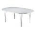 Dining Table B613, “Superellipse”, White/Chrome, 120 x 180 cm