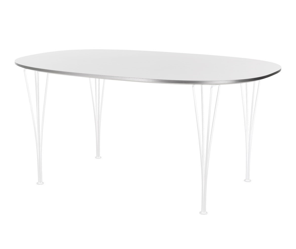 Fritz Hansen Superellipsi B616 -ruokapöytä valkoinen/valkoinen, 100 x 170 cm