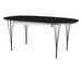 Extendable Dining Table B619, “Superellipse”, Black/Black, 120 x 180/300 cm