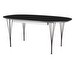 Extendable Dining Table B619, “Superellipse”, Black/Black, 120 x 180/300 cm