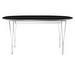 Extendable Dining Table B619, “Superellipse”, Black/Chrome, 120 x 180/300 cm