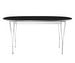 Extendable Dining Table B620, “Superellipse”, Black/Chrome, 100 x 170/270 cm