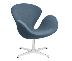 Swan Armchair, Christianshavn Fabric 1152 Light Blue