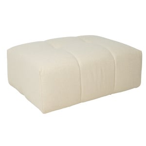Chess Footstool, Dolce Cream Fabric White, 100 x 65 cm