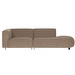 Chip Sofa, Manchester Sand Fabric Brown, Right open end