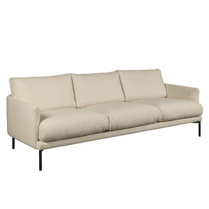 Ravel Sofa, Off-White Gianni Cream Fabric, W 232 cm