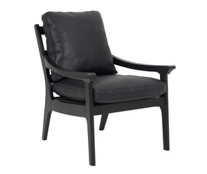 Revir Chair, Black Western Leather, H 78 cm