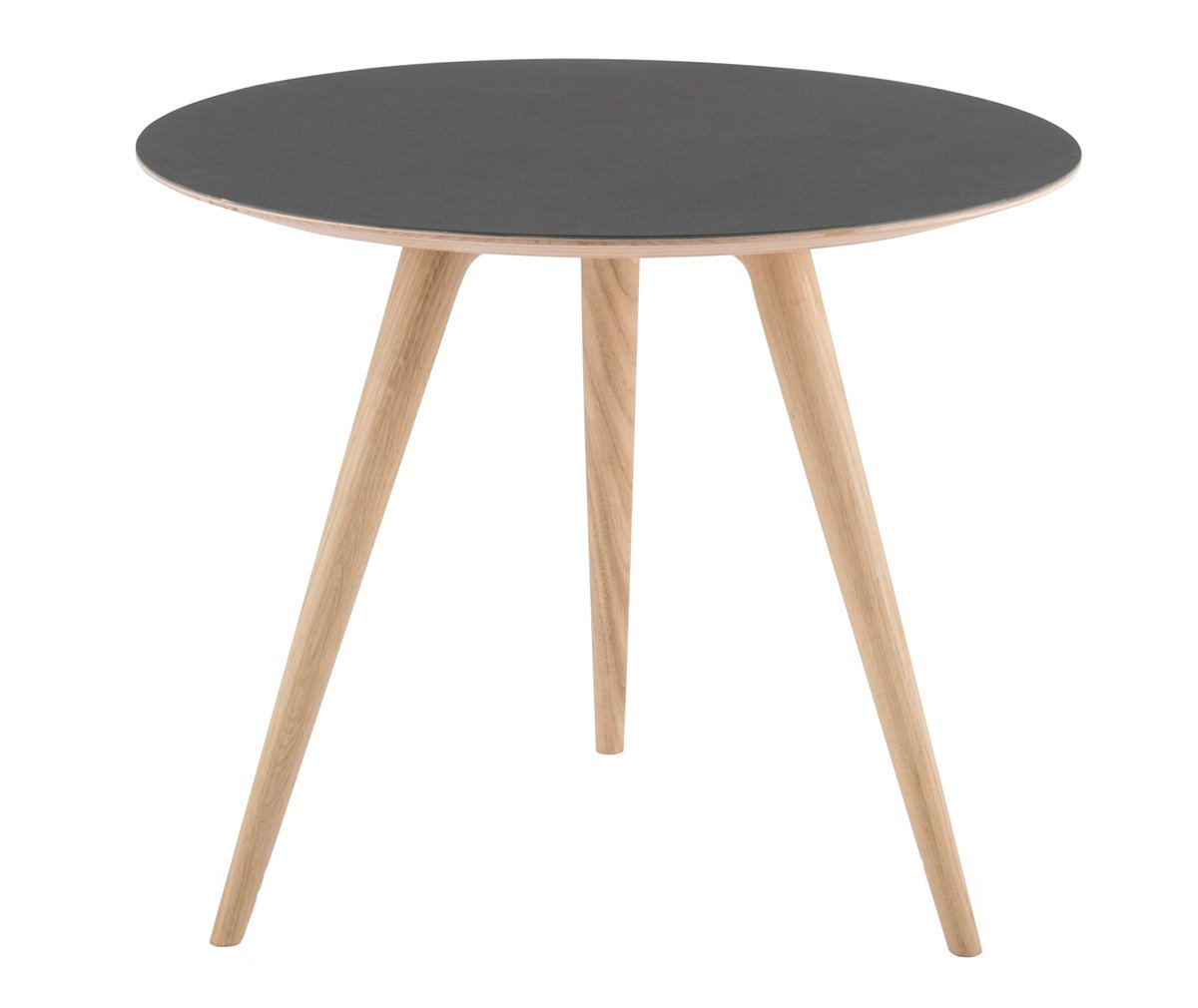 Gazzda Arp Coffee Table Black/White-Oiled Oak, ø 55 cm