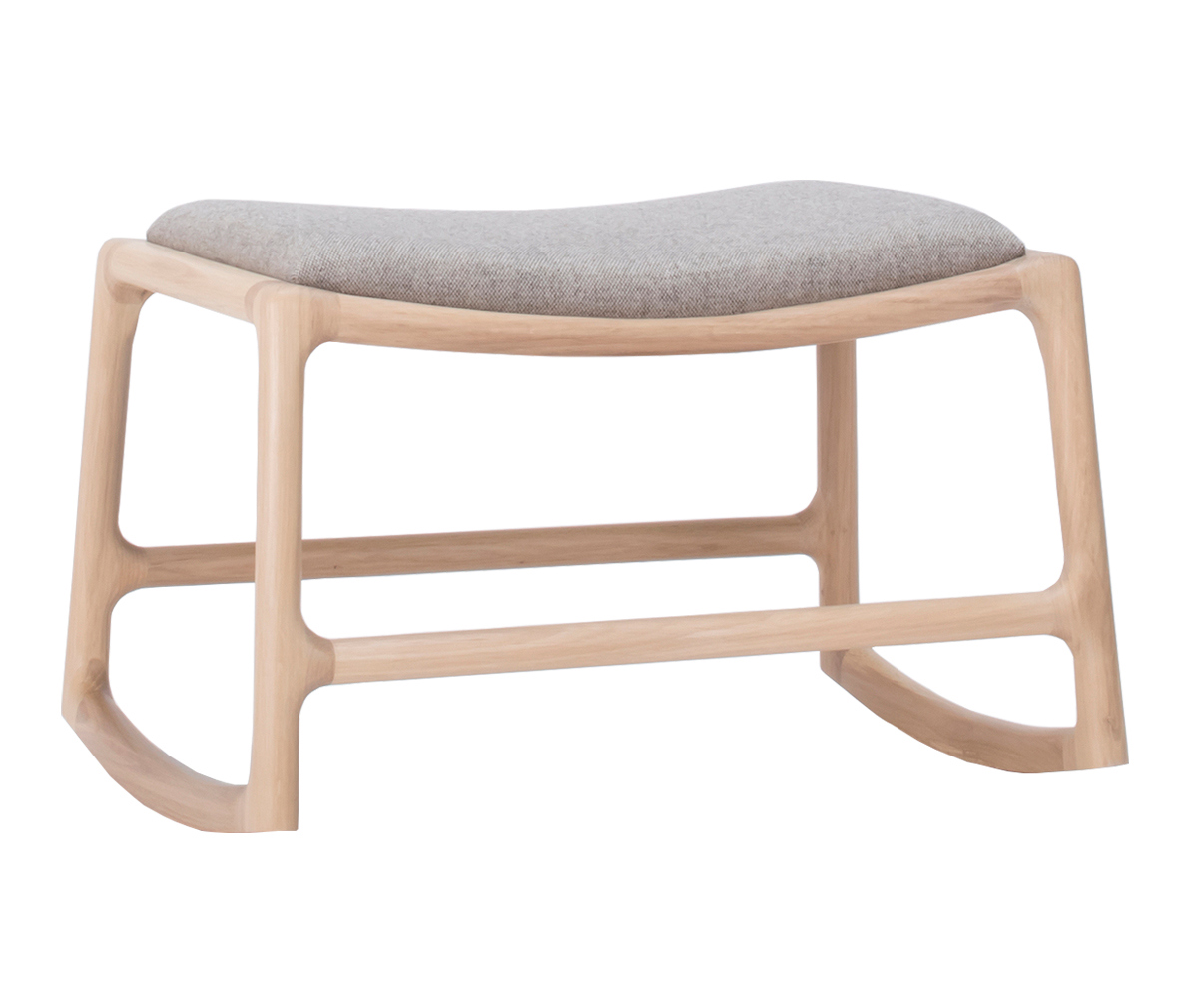 Gazzda Dedo Footstool Mainline Flax Archway Fabric/Oak