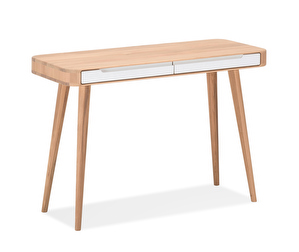 Ena Dressing Table, Oak/White, 42 x 110 cm