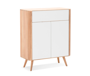 Ena Dresser, White-Oiled Oak/White, 90 x 110 cm
