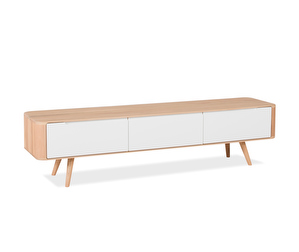Ena Sideboard, Oak/White, 45 x 180 cm