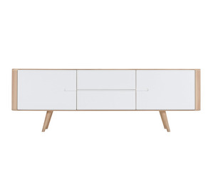 Ena Sideboard, Oak/White, 42 x 180 cm