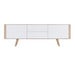 Ena Sideboard, Oak/White, 42 x 180 cm