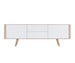 Ena Sideboard, Oak/White, 42 x 180 cm