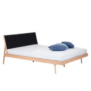 Fawn Bed Frame, Oak/Black, 160 x 200 cm