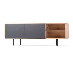 Fina Dresser, Oak/Black Linoleum, 64 x 180 cm