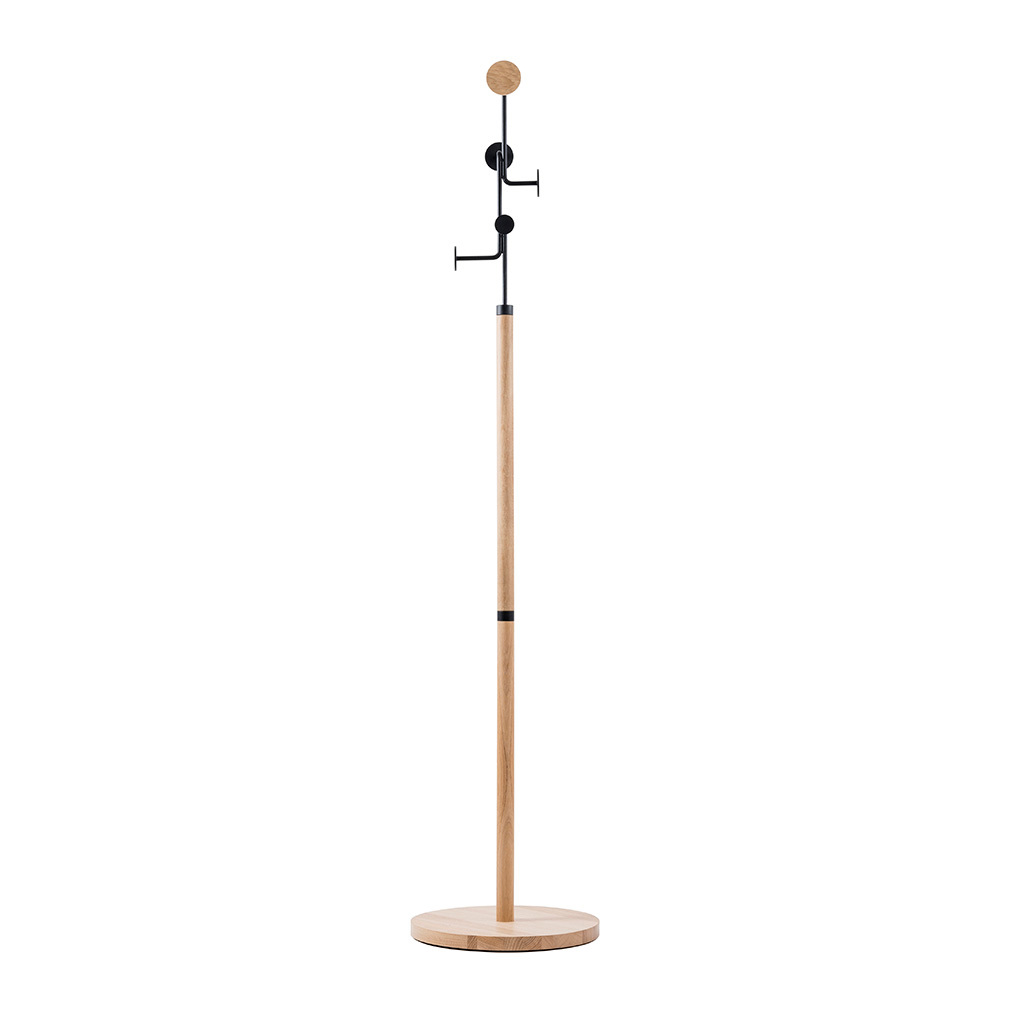 Gazzda Hook-naulakko musta/tammi, K 170 cm