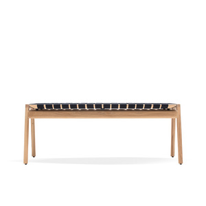 Klupa Bench, White Oiled Oak / Black, W 120 cm