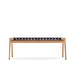 Klupa Bench, White Oiled Oak / Black, W 120 cm