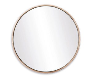 Look Mirror, White-Oiled Oak, ø 27 cm