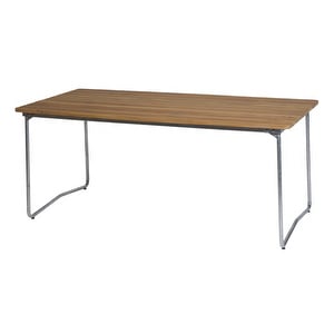 Pöytä B31, tiikki/teräs, 170 x 92 cm