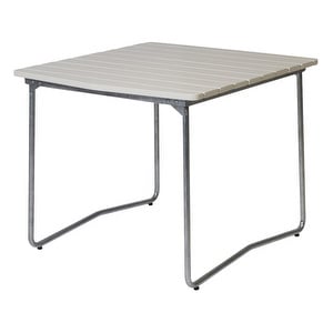 Pöytä B31, valkoinen/teräs, 84 x 92 cm