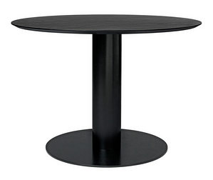2.0-ruokapöytä, musta saarni / musta, ⌀ 110 cm