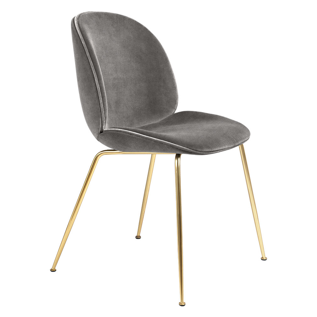 Gubi Beetle Chair Concrete/Brass