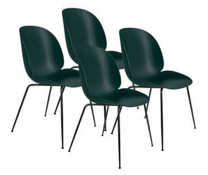 Beetle-tuoli, dark green/mattamusta, 4 kpl
