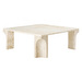 Doric Coffee Table, Neutral White, 80 x 80 cm