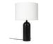 Gravity Table Lamp, Black Marble/White Shade, Large