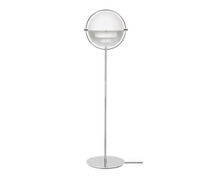 Multi-Lite Floor Lamp, Chrome/White