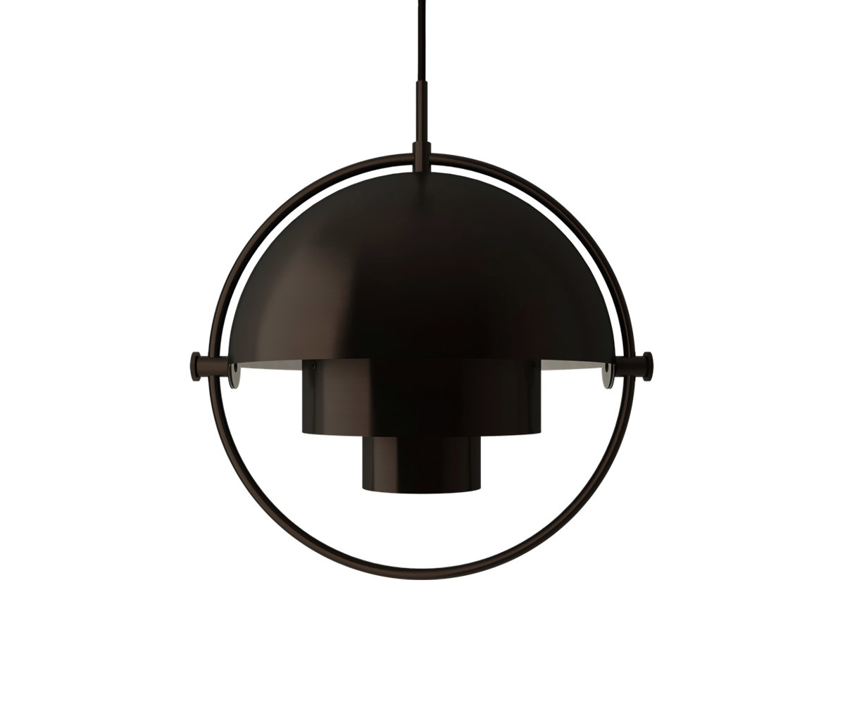 Gubi Multi-Lite-riippuvalaisin musta messinki, ø 25,5 cm