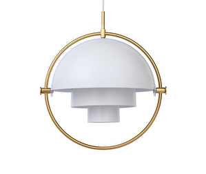 Multi-Lite Pendant, Brass/White, ø 36 cm